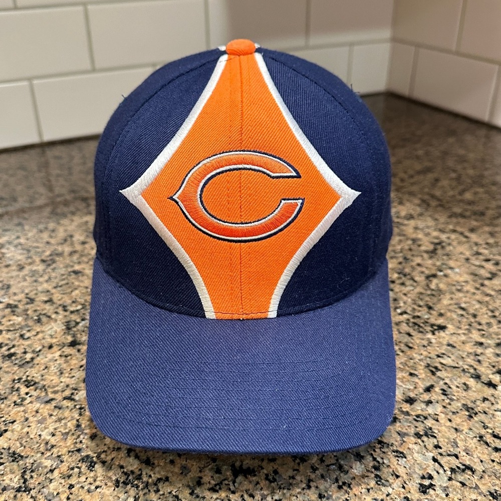 Vtg Chicago Bears Starter PRO LINE Baseball Cap Navy Orange NFL
